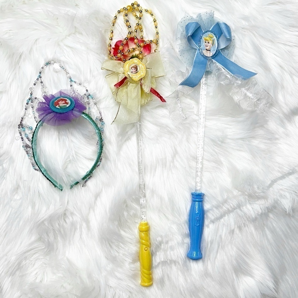 Disney Princess Crown and Wands Cinderella Belle Ariel